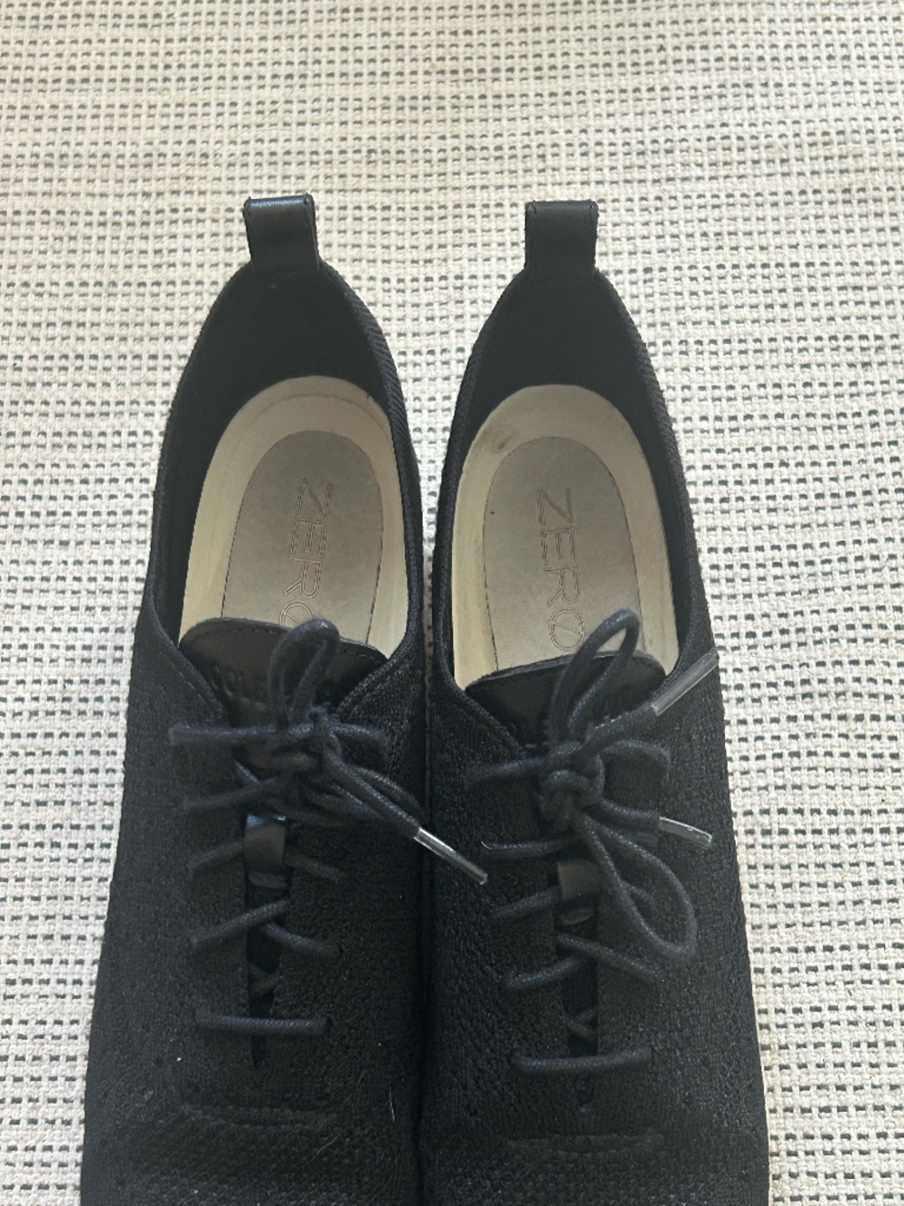 Cole Haan Women's ZeroGrand Black/Ivory Knit Oxfords